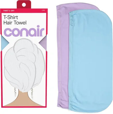 Conair T-Shirt Hair Towel 2 Pack