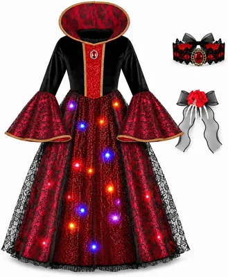 Meland Vampire Costume Girls Halloween Fancy Dress