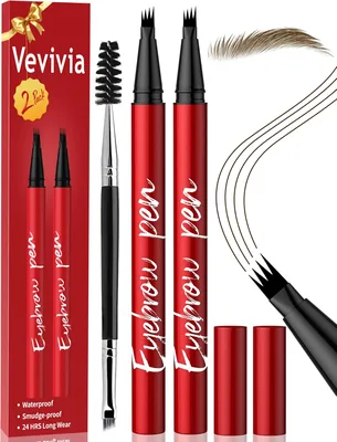 Vevivia Eyebrow Pen 2 Pack Dark Brown
