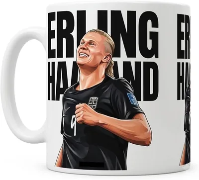 Erling Haaland Norwegian Football Team Ceramic Coffee Mug 325ml White Tea & Coffee Mug for Football - Best Deal