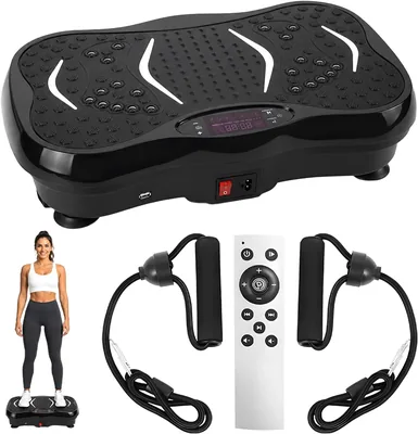 Plataforma Vibratoria Moldeadora Corporal para Ejercicio en Casa | Máquina de Ejercicio Multifuncional con Control Remoto y L