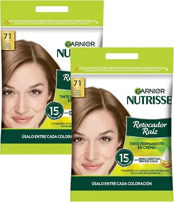 Kit Garnier Nutrisse Retocador de Raíz 7.1 Rubio Cenizo, Pack de 2