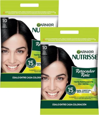 Kit Garnier Nutrisse Retocador de Raíz 1.0 Negro Intenso, Pack de 2