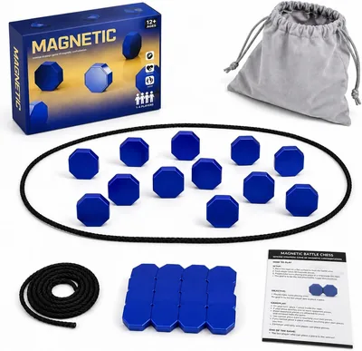 Jogo de Estratégia Magnético com Corda 20 Peças Azul - Desafio de Raciocínio para Toda a Família Best Deal