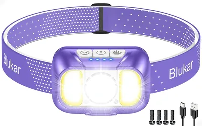 Linterna LED Blukar 2026 Gen2 recargable, haz fuerte | 10 modos regulables, doble haz de luz