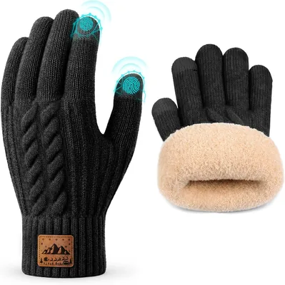 HANDOOS Merino Wool Winter Gloves Touchscreen Warm Windproof