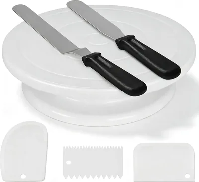 6 Pcs Cake Stand Set Rotating Turntable