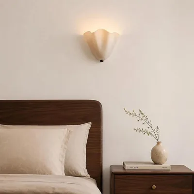 Vintage Amber Glass Wall Sconce Lights - 2 x E14