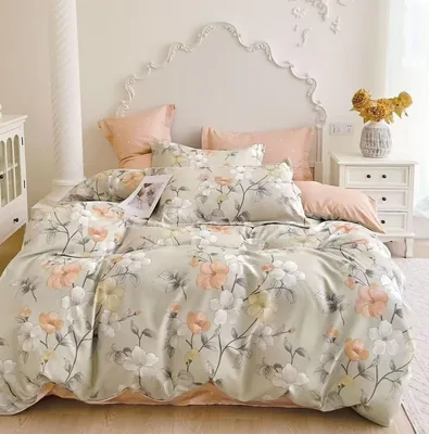 WH TEXTILES 6 Piece Bedding Set King Size Cotton Duvet Cover