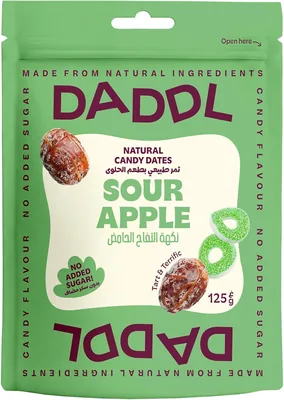 Daddl Sour Apple Natural Candy Dates 125 g