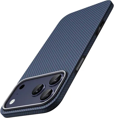 Funda JETech de Fibra de Aramida para iPhone 18 Pro Max/17 Pro MAX, Azul Oscuro