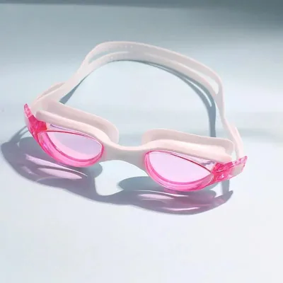 Kids Swimming Goggles White & Pink with Case