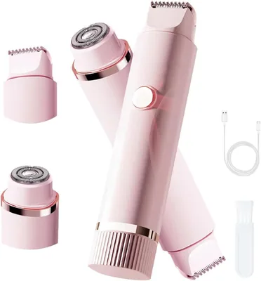 Depilador Eletrônico Feminino Facial e Íntimo 2 em 1, Removedor de Pelos Recarregável USB, Navalha Dupla - Melhor Preço