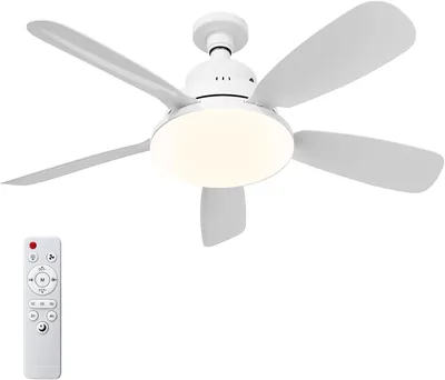 Ventilador de techo Joyshie E27 LED, instalación fácil, diseño compacto