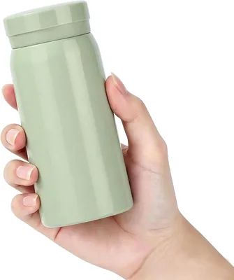 Termo de Acero Inoxidable Mini 200ml, Aislamiento Vacío Bolsa de Agua Térmica de Bolsillo, Incluye Calcomanías 3D para Personalizar