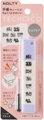 NOLTY TCIS11 スタンプ ノートブック用、キュート 黒インク、12デザイン ノートアクセサリー、無地
