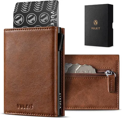 VULKIT Men's Pop Up Wallet RFID Leather Wallet Best Deal