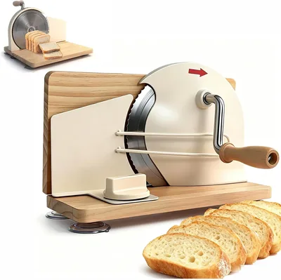 Quintin Bread Slicer - Adjustable Manual Crank Slicer