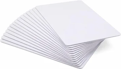 PVC Cards 760 GSM Blank White ID Cards - CR80 Size - Waterproof