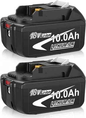 2 x 10,0 Ah/10000 mAh Ersatzakku für Makita-Akku 18 V BL1860B BL1850B usw.