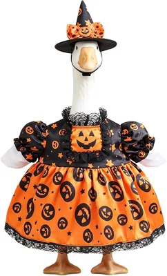 2 Pcs Halloween Goose Outfits - Ghost Porch Decor Best Deal