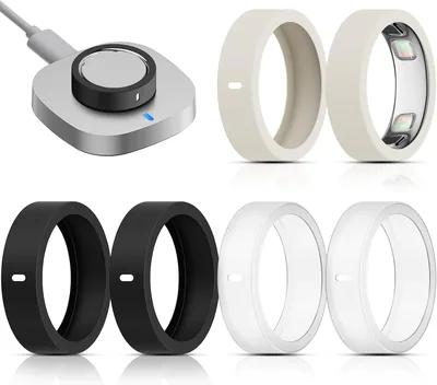Hexasider 6 stk Silikonkryssing Kompatibel med Oura Ring 5 | Mjuk, skrappfritt, lätt och elastisk skyddskryssa