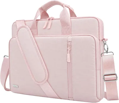 Waterproof Pink Laptop Shoulder Bag - Fits 15.6" Lenovo/MacBook