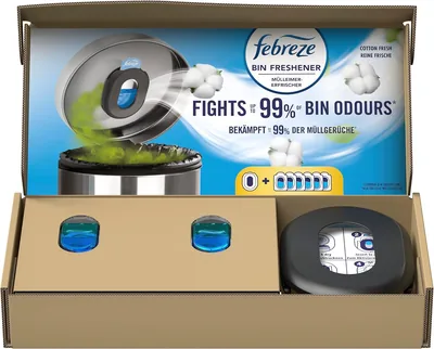 Febreze Bin Freshener Starter Kit - 1 Holder + 6 Refills