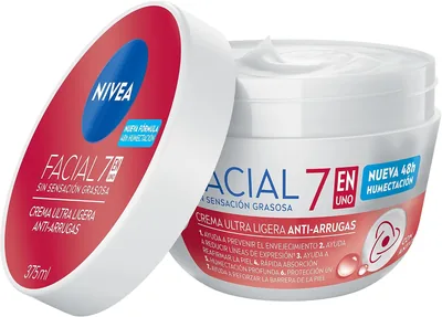 Crema Facial Nivea 7en1 Ultra Ligera Anti Arrugas 375ML