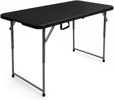 Raganet Mesa Plegable de Plástico, 121 cm, Ajustable a 3 Alturas, Resistente para Interiores y Exteriores - Mejor Oferta