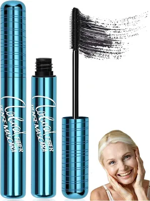 Waterdichte Mascara für ältere Frauen, Schwarz, natürlich und hypoallergen, Volumen für dünne Wimpern, sensibel