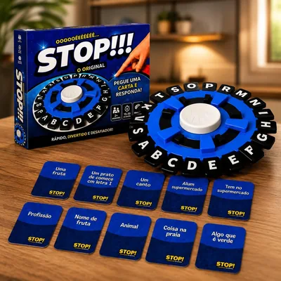 Jogo Tapple Stop de Letras com Temporizador Tabuleiro em Português | Estimula raciocínio rápido, vocabulário e concentração