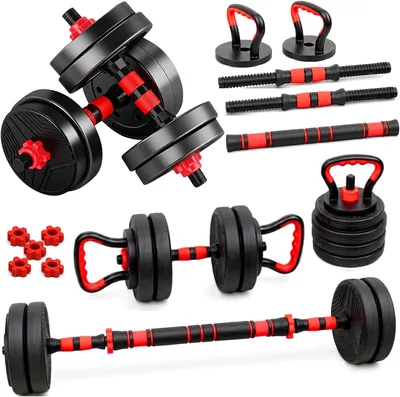 Kit Halteres Profissional 15kg Ajustáveis Para Musculação