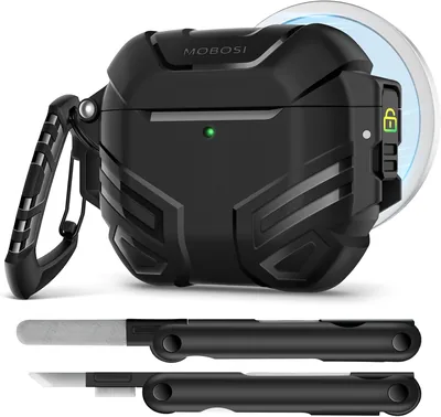 MOBOSI AirPods 4 Case with Lock, Black