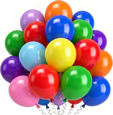 Pack mit 100 bunten Geburtstagsballons, 12 Zoll Ballons, Farbiges Latex | Für Hochzeit, Schulfeiern, Geburtstag