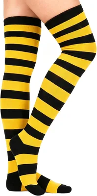 Dxhycc Striped Thigh High Socks Over Knee Stockings