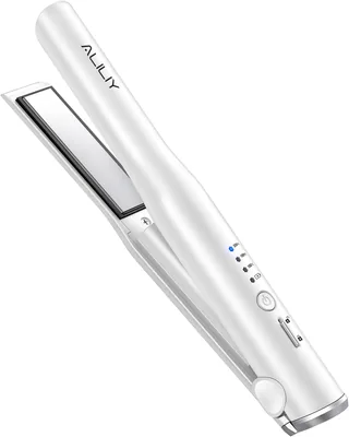 コードレスヘアアイロン 3Dクッションプレート 雨の日対応 前髪セット 2way カール＆ストレート 17mm 3段階温度設定可能 | 160℃～200℃ Type-C充電式 自動電源オフ 小型・軽量