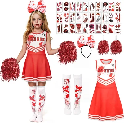 AUYAO Zombie Cheerleader Costume Set Best Deal