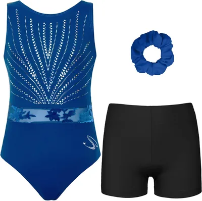 JOYSTREAM Gymnastics Leotards for Girls,Adult,Child With Shorts Activewear | Stretchy breathable fab