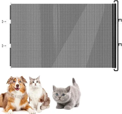 Retractable Dog Gate No Drilling Pet Safety Barrier - Best Deal