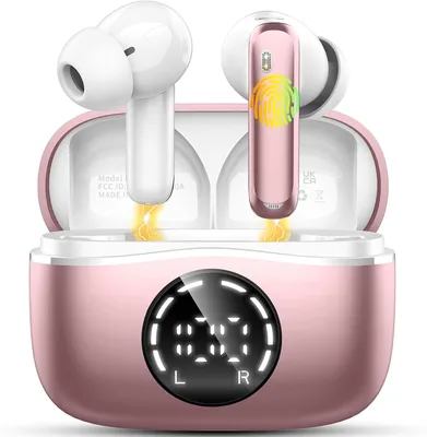 Cuffie Bluetooth 2026 5.4, Earphone Stereo con 4 Microfoni ENC