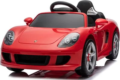 SUN BABY Porsche Carrera GT Cabrio Elektriskt Bil för Barn - Red | Remote Control, 2x390 Motorer, MP3, Susension, Sitbelte, Öppning