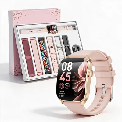 Reloj Inteligente para Mujer, 7 Correas de Regalo, Pantalla Curva de 1.91 Pulgadas Smartwatch | Llamadas Bluetooth, 100+ Modos Deportivos, Frecuencia Cardíaca/Sueño