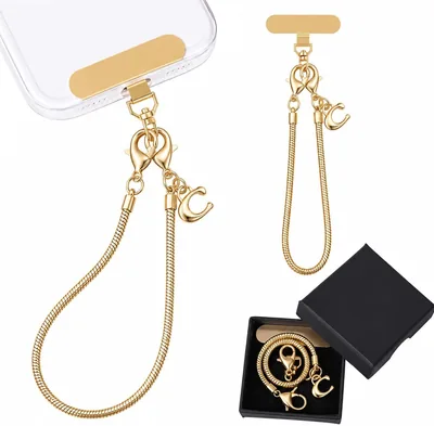 QIOFEARTH Phone Wrist Strap Metal Chain Wristlet