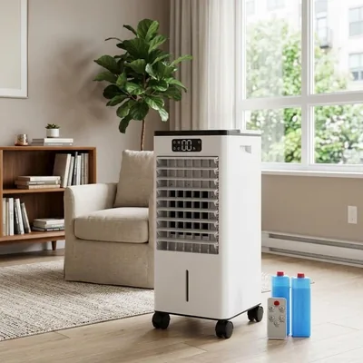 Thaookte 3-in-1 Klimaanlage mit 7L Wassertank | Ventilator und Luftbefeuchter, leiser Betrieb, 12h Timer, 120° Schwenkbar