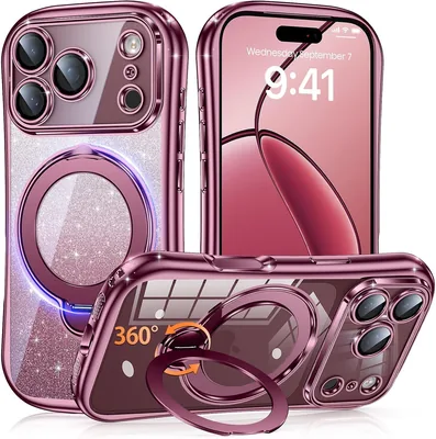 iPhone 18 Pro / 17 Pro用 マグネティック充電対応 360度回転ケース エレクトロプレート
