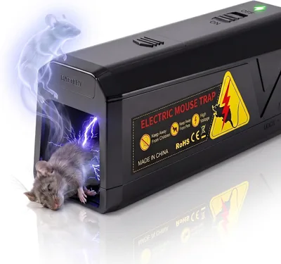 Elektro Ratfalle 2000 V, Für Kleine Mäuse | Hochspannung Tötet Mäuse Sofort und Schmerzlos