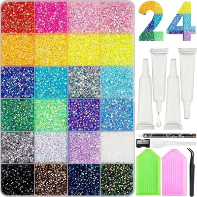 32000Pcs 20 Colors Resin Jelly Rhinestones Kit, Save 10%