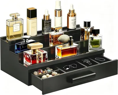 Wooden Cologne Organizer 3 Tier Perfume Display