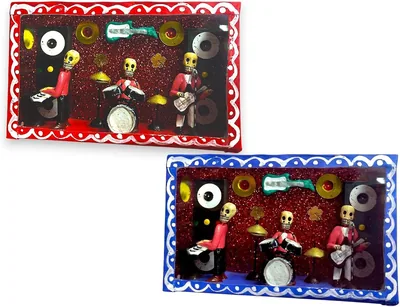 Bandas de Rock Decorativas para Día de Muertos con Calavera Grande